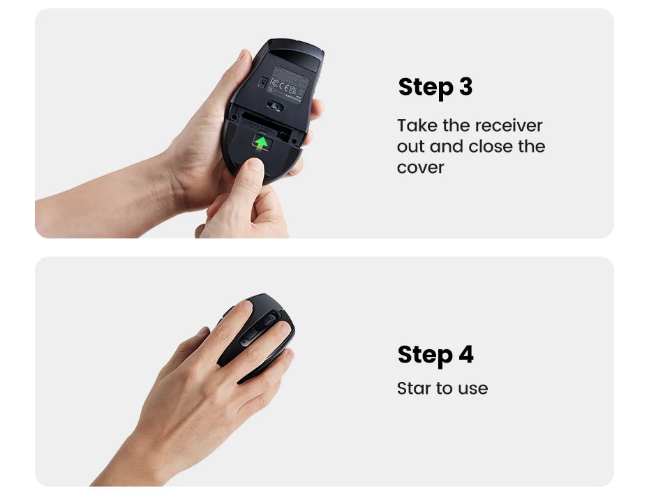 UGREEN Langaton Hiiri 1600DPI - Hiljainen 2.4GHz USB-hiiri PC & MacBook