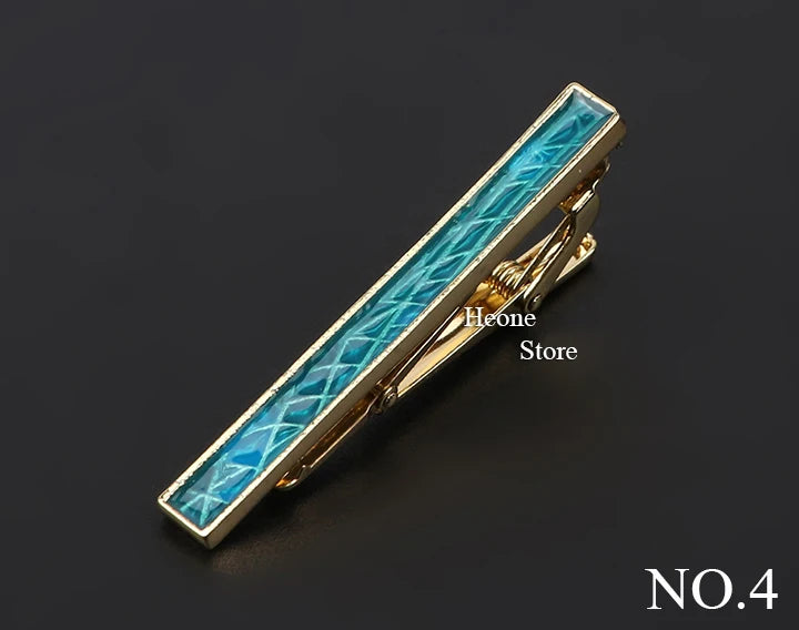 Men's tie clip, enamel painting