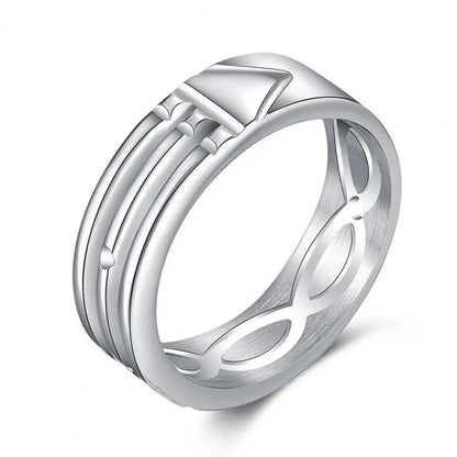 Men's gold or silver fashion ring