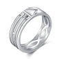 Men's gold or silver fashion ring