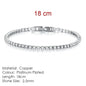 Tennis bracelet with zirconia stones, multi-colored sparkling design