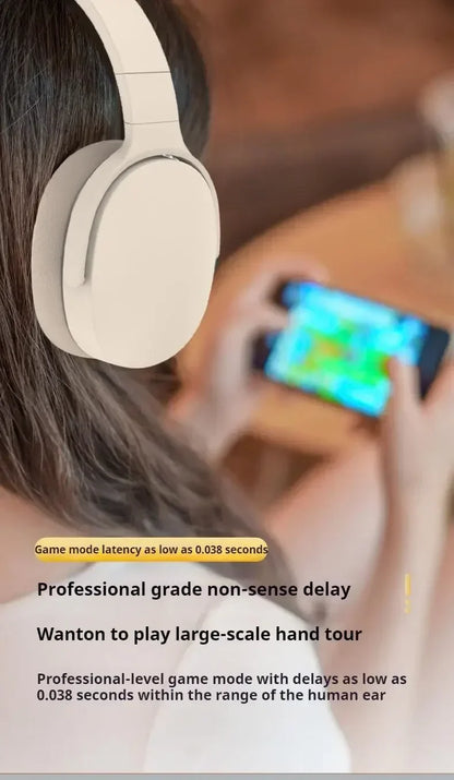 Langattomat Bluetooth-kuulokkeet Over-Ear – HiFi Stereo, HD-mikrofoni, TF/AUX – Pinkki