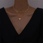Vintage gold punk necklace for women, available in different variations