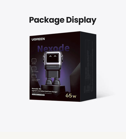 UGREEN 65W GaN Laturi Robot-muotoilu - PD Pikalaturi MacBook Pro, iPad, iPhone 16/15 Pro