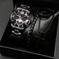 Stylish men's watch and jewelry set, just the watch or the whole package