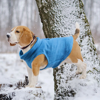 Winter fleece dog coat, warm puppy clothing for small and medium-sized dogs