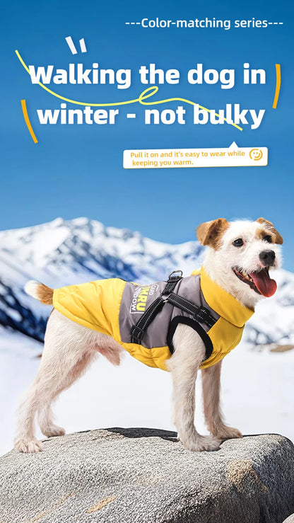 Warm dog winter coat for large dogs