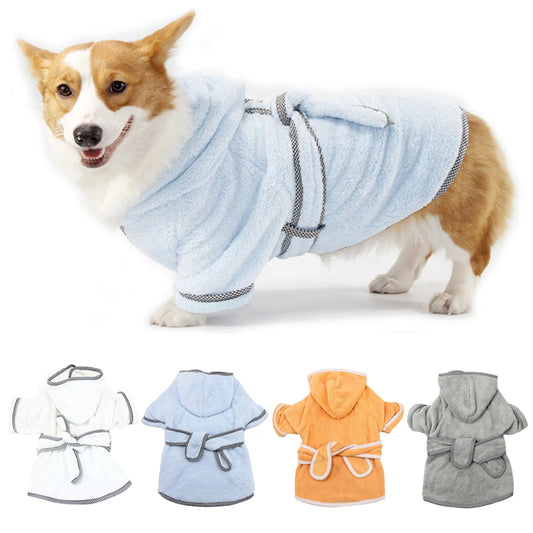 Dog bathrobe, highly absorbent and quick-drying, for small and large dogs