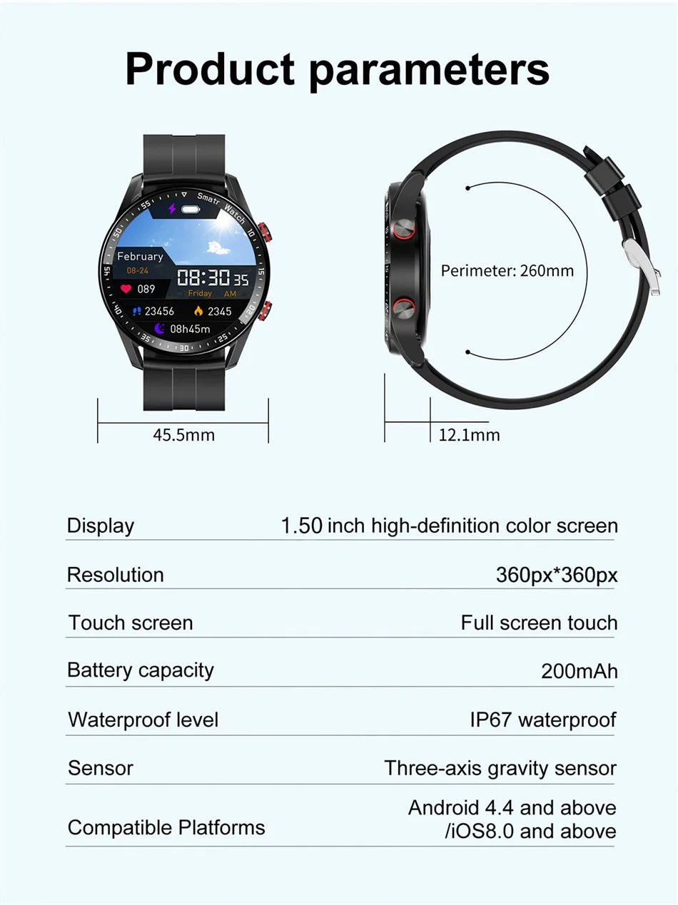 Premium Smartwatch, Bluetooth calls, versatile health tracking, fitness tracking, business design