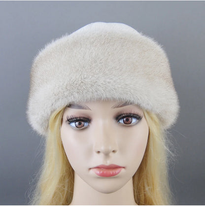 Women's luxury mink fur hat, available in different variations
