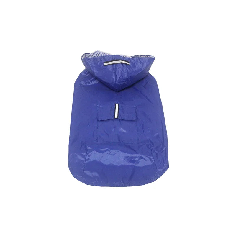 Dog raincoat, waterproof hoodie with reflective stripes, all sizes available