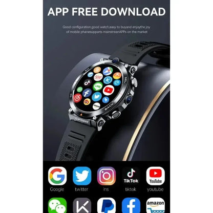 H10 4G LTE Smartwatch for Men, High-Tech, Dual Camera and Video Calls