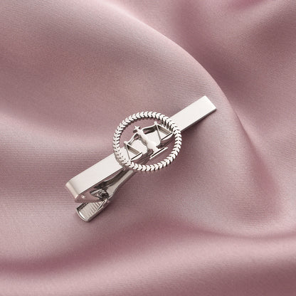 Men's Lawyer Tie Clip, Scales of Justice