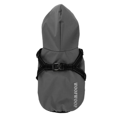 Reflective dog raincoat, for small dogs