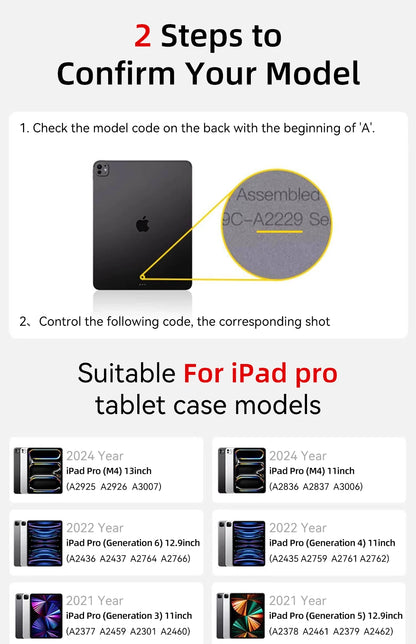 iPad Taustavalaistu Näppäimistökuori – Suojakotelo Pro, Air ja 10.2" malleille