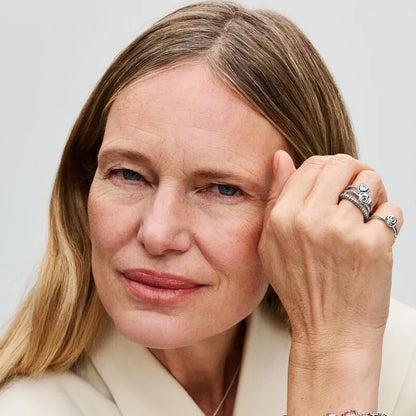 925 Hopeinen tähdenlento sormus, säädettävä, saatavana eri variaatioita