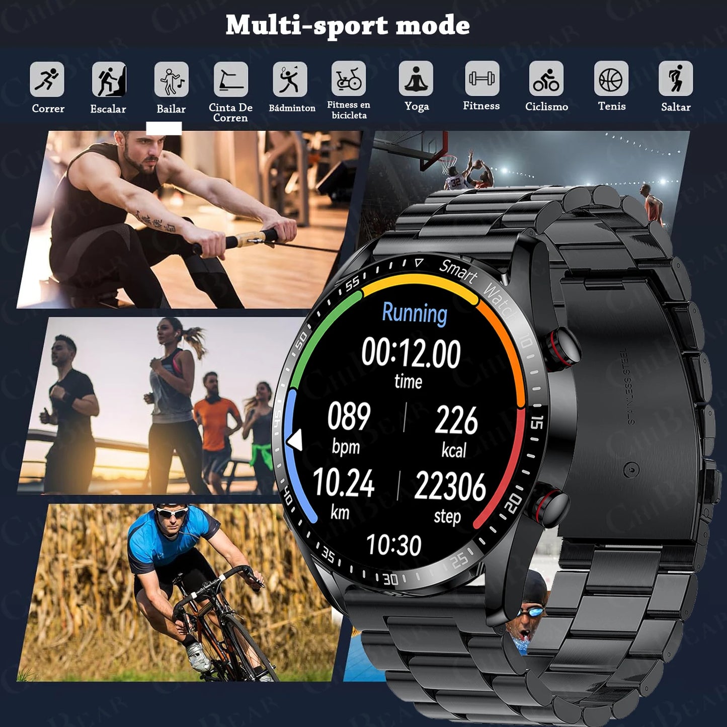 Premium Smartwatch, Bluetooth calls, versatile health tracking, fitness tracking, business design