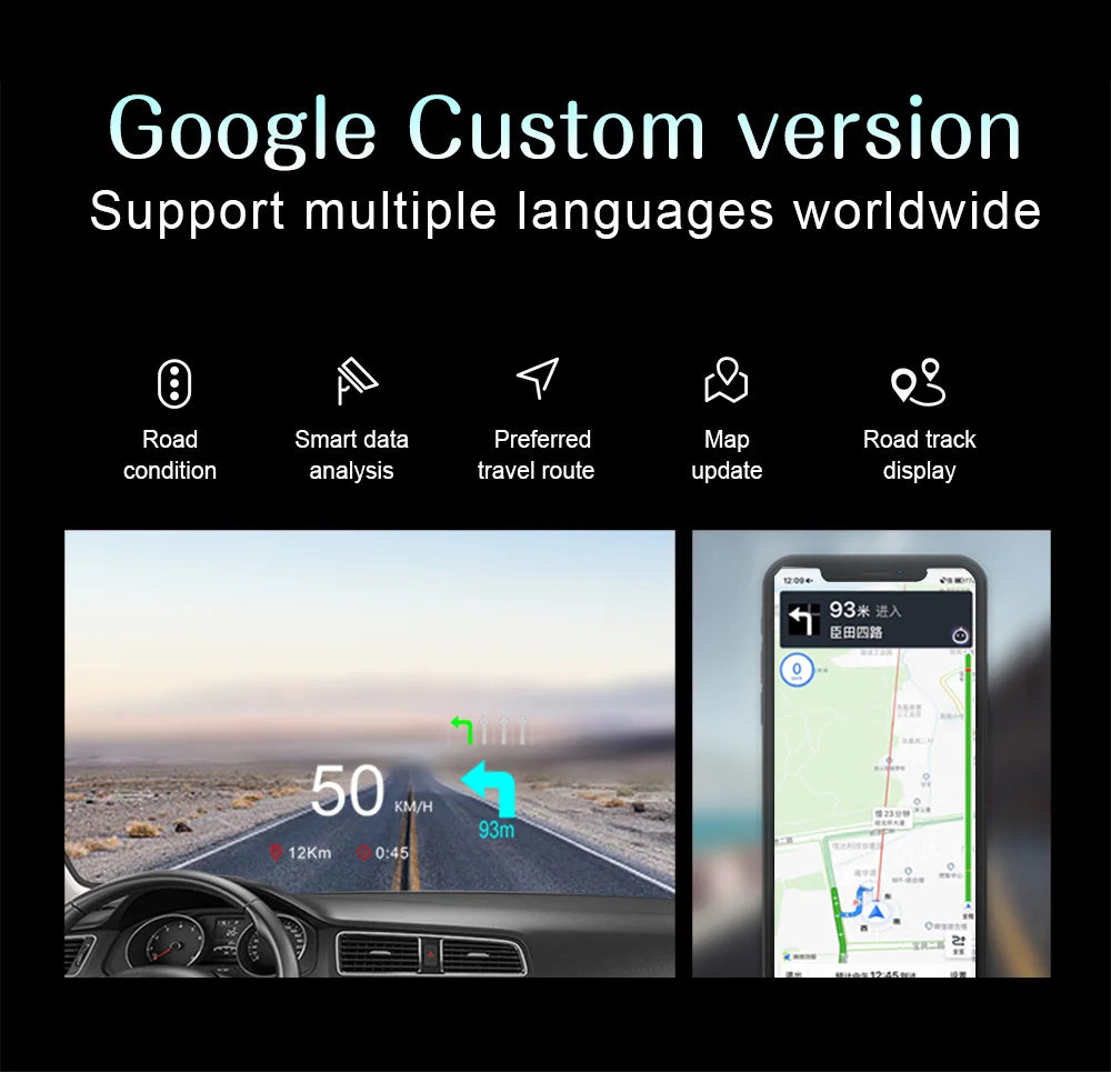 C1 HUD Head-Up Display - OBD2 GPS Navigointi Tuulilasiprojektori Autoon