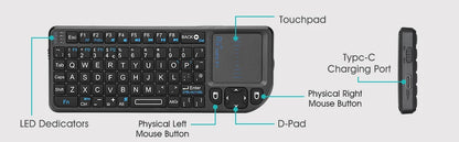 Rii X1 Wireless Mini Keyboard with Touchpad