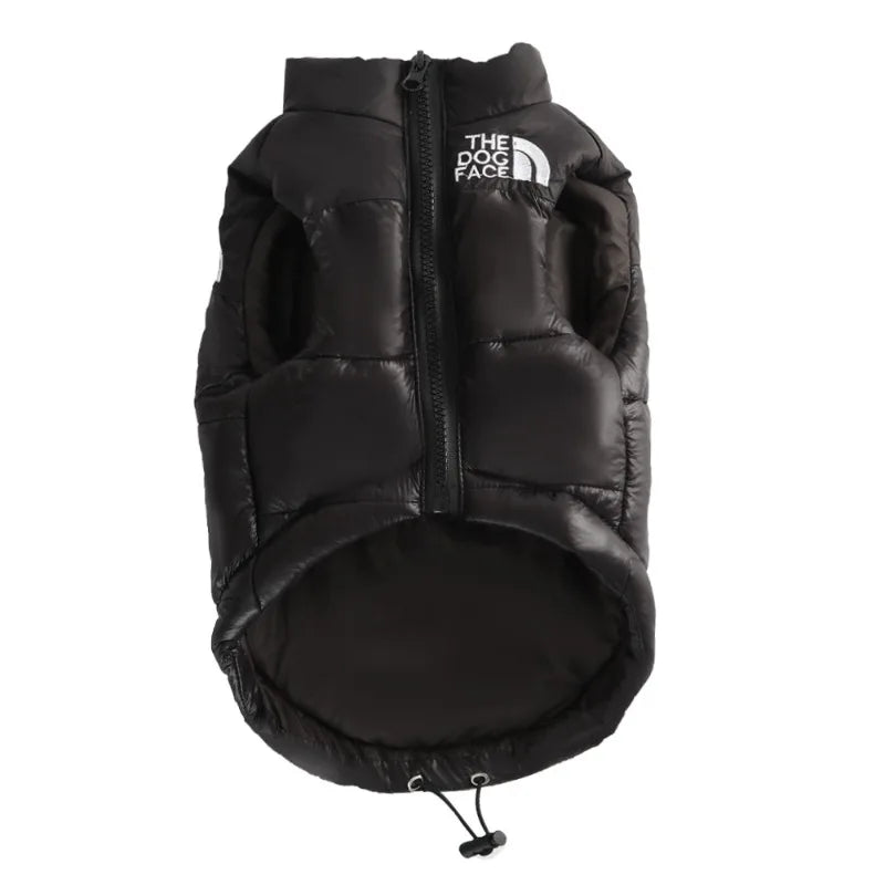 Warm winter dog vest with polo collar, for small, medium and large dogs