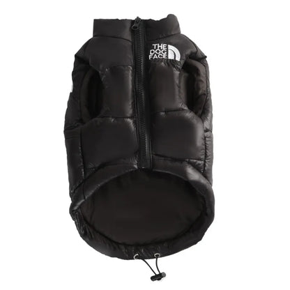 Warm winter dog vest with polo collar, for small, medium and large dogs