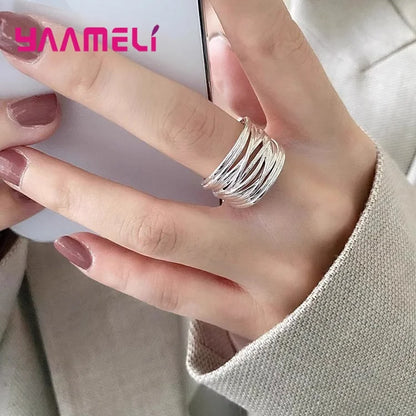 925 Hopea risti-sormus miehille ja naisille