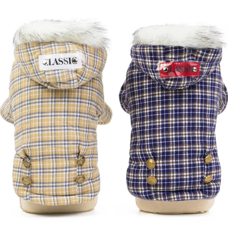 Dog winter coat, thick and warm material, for small and medium-sized dogs