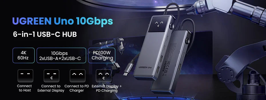 UGREEN Airbags Suojakuori iPhone 15/14/13 Pro Max - Läpinäkyvä Iskunkestävä