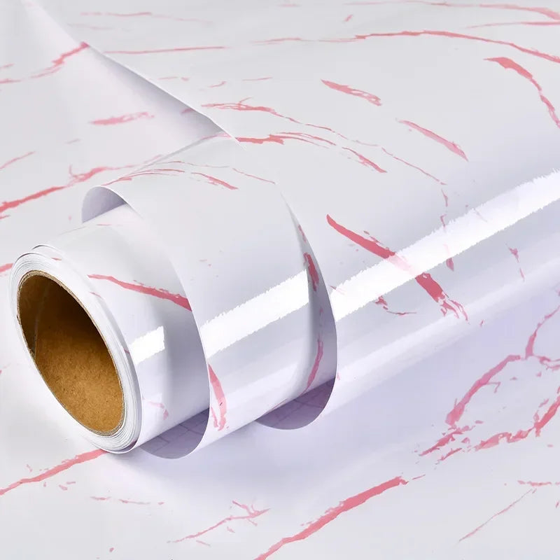 Marble patterned self-adhesive wallpaper, available in many different variations