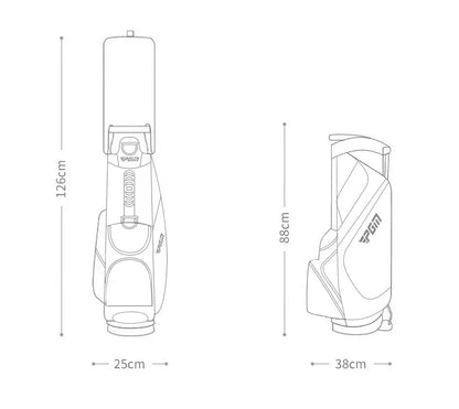PGM QB146 golf bag, lightweight rack bag for 14 clubs, for men and women