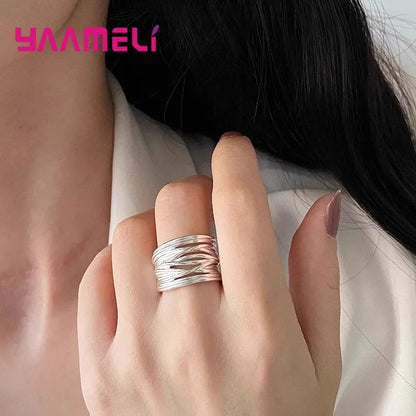 925 Hopea risti-sormus miehille ja naisille