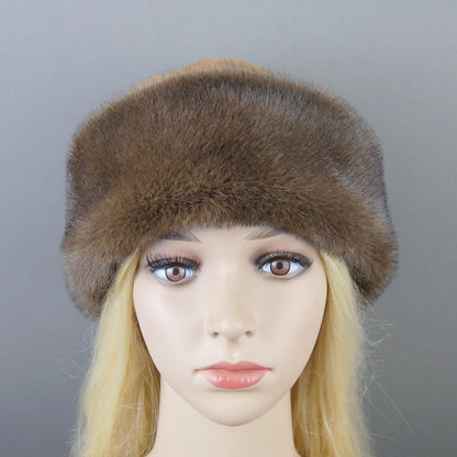 Women's luxury mink fur hat, available in different variations