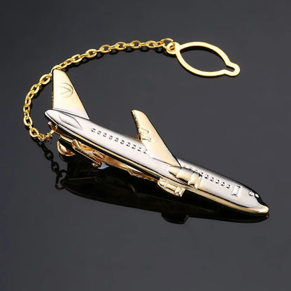 Men's tie pin, airplane, ship, machine gun, guitar, various designs