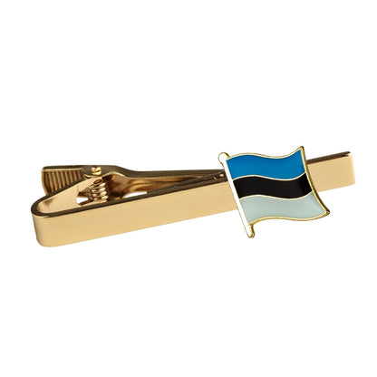 Men's national flag patterned tie bar, multiple countries