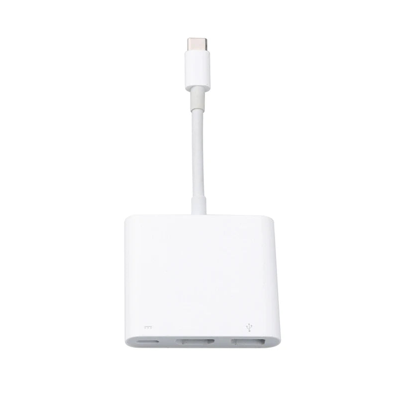 USB-C Hub HDMI 4K Adapteri - 3-in-1 Type-C Muunnin MacBook & Laptop