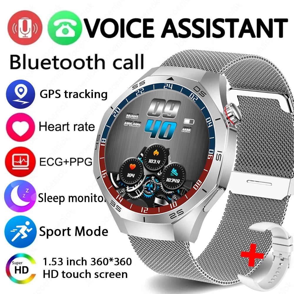 GT5 Pro GPS Smartwatch with AMOLED display, NFC payment function, health tracking