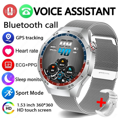 GT5 Pro GPS Smartwatch with AMOLED display, NFC payment function, health tracking