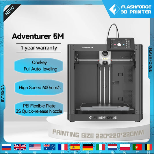 Flashforge Adventurer 5M 3D printer for home and office
