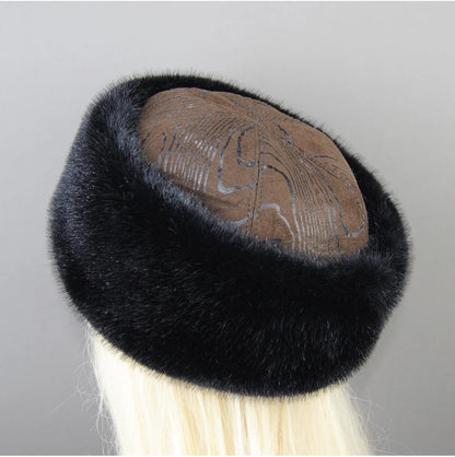 Women's luxury mink fur hat, available in different variations