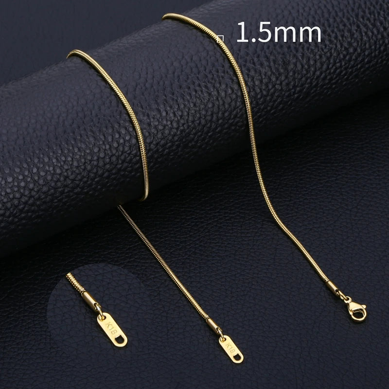 HIYEE Snake Chain Necklace for Pendants