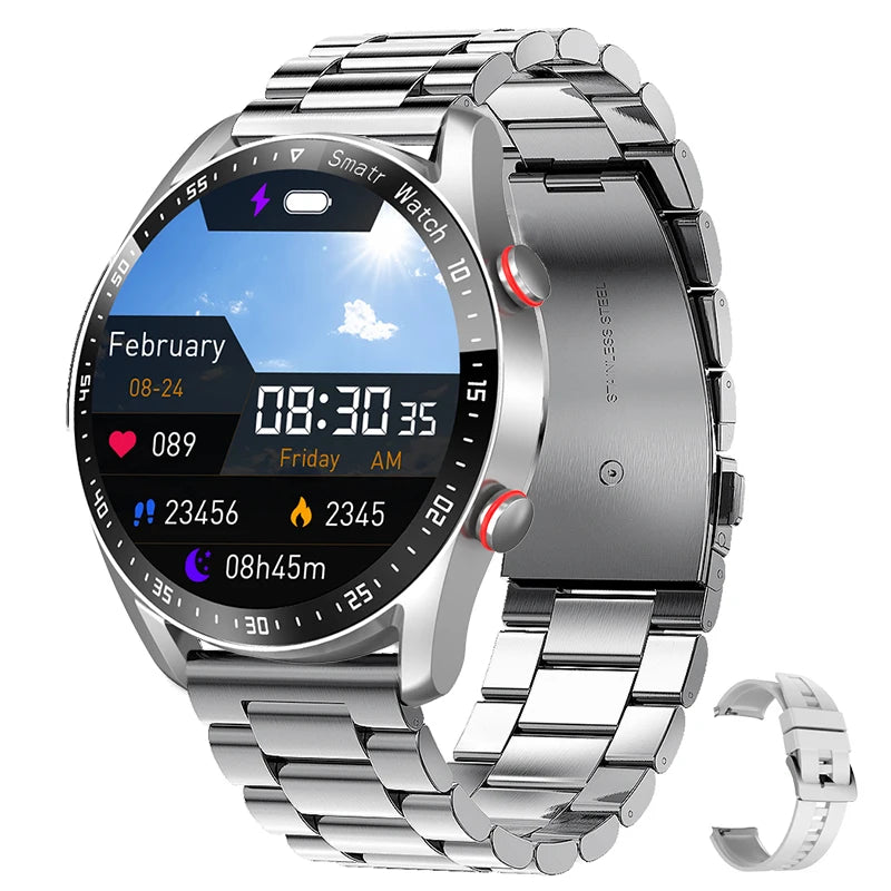Premium Smartwatch, Bluetooth calls, versatile health tracking, fitness tracking, business design