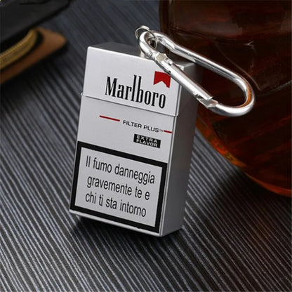 Portable ashtray with storage box, mini cigarette case