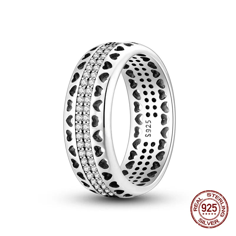 925 Hopeinen tähdenlento sormus, säädettävä, saatavana eri variaatioita