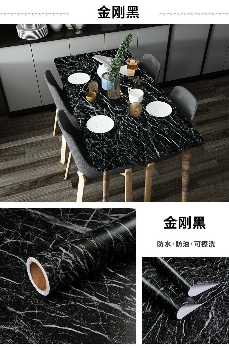 Marble patterned self-adhesive wallpaper, available in many different variations