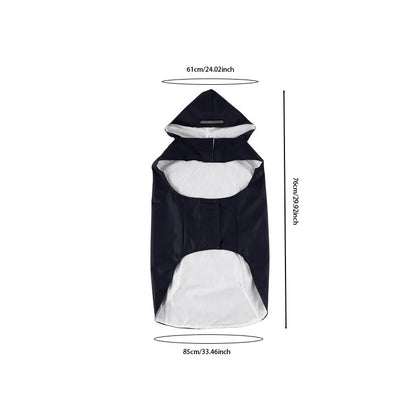 Dog raincoat, waterproof hoodie with reflective stripes, all sizes available