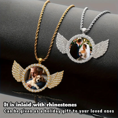 Enkelin siipi valokuvakaulakoru