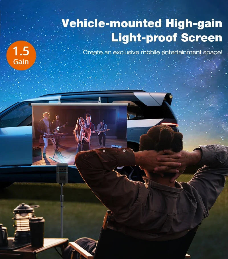 Kannettava Projektorikangas 60" – Lattiamalli ulko- ja sisäkäyttöön