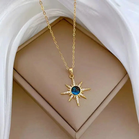 Lovely sun pendant necklace for women, different variations