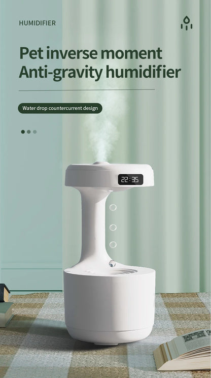 Humidifier, with anti-gravity effect, quiet, efficient, LED lighting