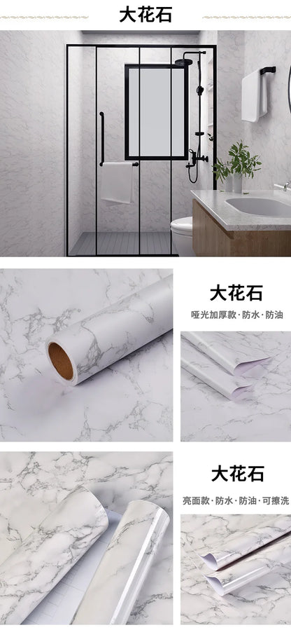 Marble patterned self-adhesive wallpaper, available in many different variations